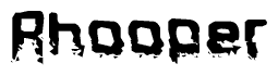 The image contains the word Rhooper in a stylized font with a static looking effect at the bottom of the words