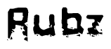 The image contains the word Rubz in a stylized font with a static looking effect at the bottom of the words