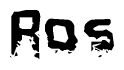 The image contains the word Ros in a stylized font with a static looking effect at the bottom of the words