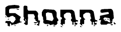 The image contains the word Shonna in a stylized font with a static looking effect at the bottom of the words