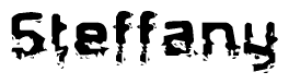 The image contains the word Steffany in a stylized font with a static looking effect at the bottom of the words