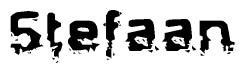 The image contains the word Stefaan in a stylized font with a static looking effect at the bottom of the words