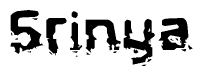 The image contains the word Srinya in a stylized font with a static looking effect at the bottom of the words