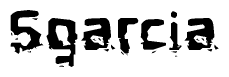 The image contains the word Sgarcia in a stylized font with a static looking effect at the bottom of the words