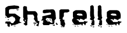 The image contains the word Sharelle in a stylized font with a static looking effect at the bottom of the words