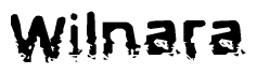 The image contains the word Wilnara in a stylized font with a static looking effect at the bottom of the words