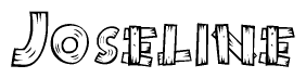 The clipart image shows the name Joseline stylized to look like it is constructed out of separate wooden planks or boards, with each letter having wood grain and plank-like details.