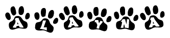 Animal Paw Prints with Alayna Lettering