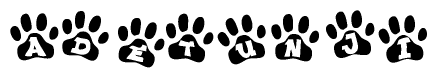 Animal Paw Prints with Adetunji Lettering