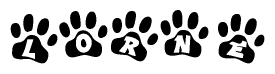 Animal Paw Prints with Lorne Lettering
