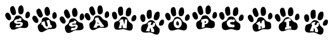 Animal Paw Prints with Susankopchik Lettering