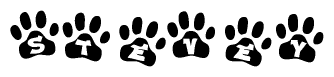 Animal Paw Prints with Stevey Lettering