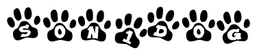 Animal Paw Prints with Son1dog Lettering