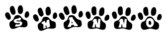 Animal Paw Prints with Shanno Lettering
