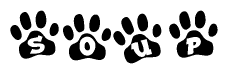 Animal Paw Prints with Soup Lettering