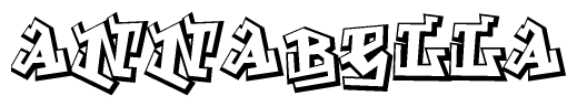 The clipart image features a stylized text in a graffiti font that reads Annabella.