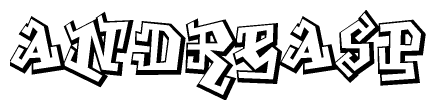 The clipart image features a stylized text in a graffiti font that reads Andreasp.