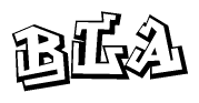 The clipart image features a stylized text in a graffiti font that reads Bla.