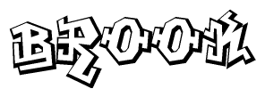 The clipart image features a stylized text in a graffiti font that reads Brook.