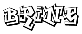 The clipart image features a stylized text in a graffiti font that reads Brine.