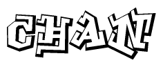 The clipart image features a stylized text in a graffiti font that reads Chan.