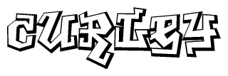 The clipart image features a stylized text in a graffiti font that reads Curley.