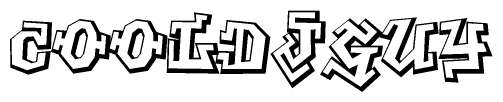 The clipart image features a stylized text in a graffiti font that reads Cooldjguy.