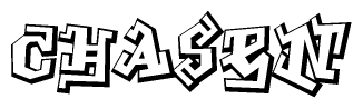 The clipart image features a stylized text in a graffiti font that reads Chasen.
