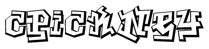 The clipart image features a stylized text in a graffiti font that reads Cpickney.