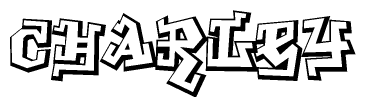 The clipart image features a stylized text in a graffiti font that reads Charley.