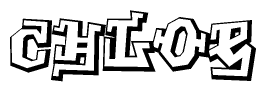 The clipart image features a stylized text in a graffiti font that reads Chloe.