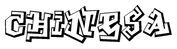 The clipart image features a stylized text in a graffiti font that reads Chinesa.