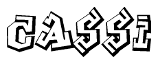 The clipart image features a stylized text in a graffiti font that reads Cassi.