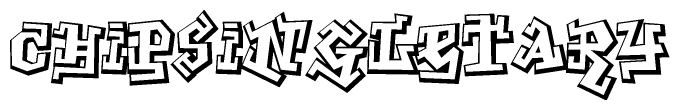 The clipart image features a stylized text in a graffiti font that reads Chipsingletary.