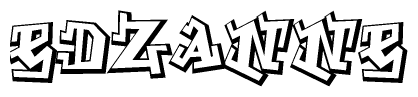 The clipart image features a stylized text in a graffiti font that reads Edzanne.