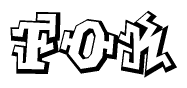 The clipart image features a stylized text in a graffiti font that reads Fok.