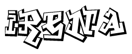The clipart image features a stylized text in a graffiti font that reads Irena.