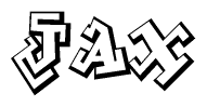 The clipart image features a stylized text in a graffiti font that reads Jax.