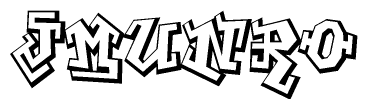 The clipart image features a stylized text in a graffiti font that reads Jmunro.