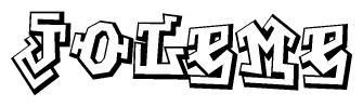 The clipart image features a stylized text in a graffiti font that reads Joleme.