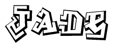 The clipart image features a stylized text in a graffiti font that reads Jade.