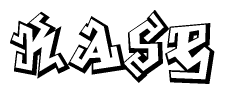 The clipart image features a stylized text in a graffiti font that reads Kase.
