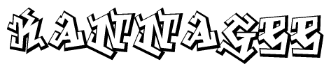The clipart image features a stylized text in a graffiti font that reads Kannagee.