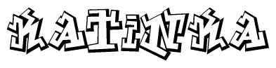 The clipart image features a stylized text in a graffiti font that reads Katinka.