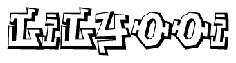 The clipart image features a stylized text in a graffiti font that reads Lilyooi.