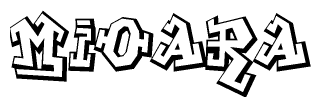   The clipart image features a stylized text in a graffiti font that reads Mioara. 
