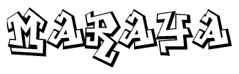 The clipart image features a stylized text in a graffiti font that reads Maraya.