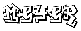The clipart image features a stylized text in a graffiti font that reads Meyer.