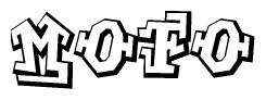 The clipart image features a stylized text in a graffiti font that reads Mofo.