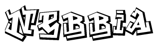 The clipart image features a stylized text in a graffiti font that reads Nebbia.